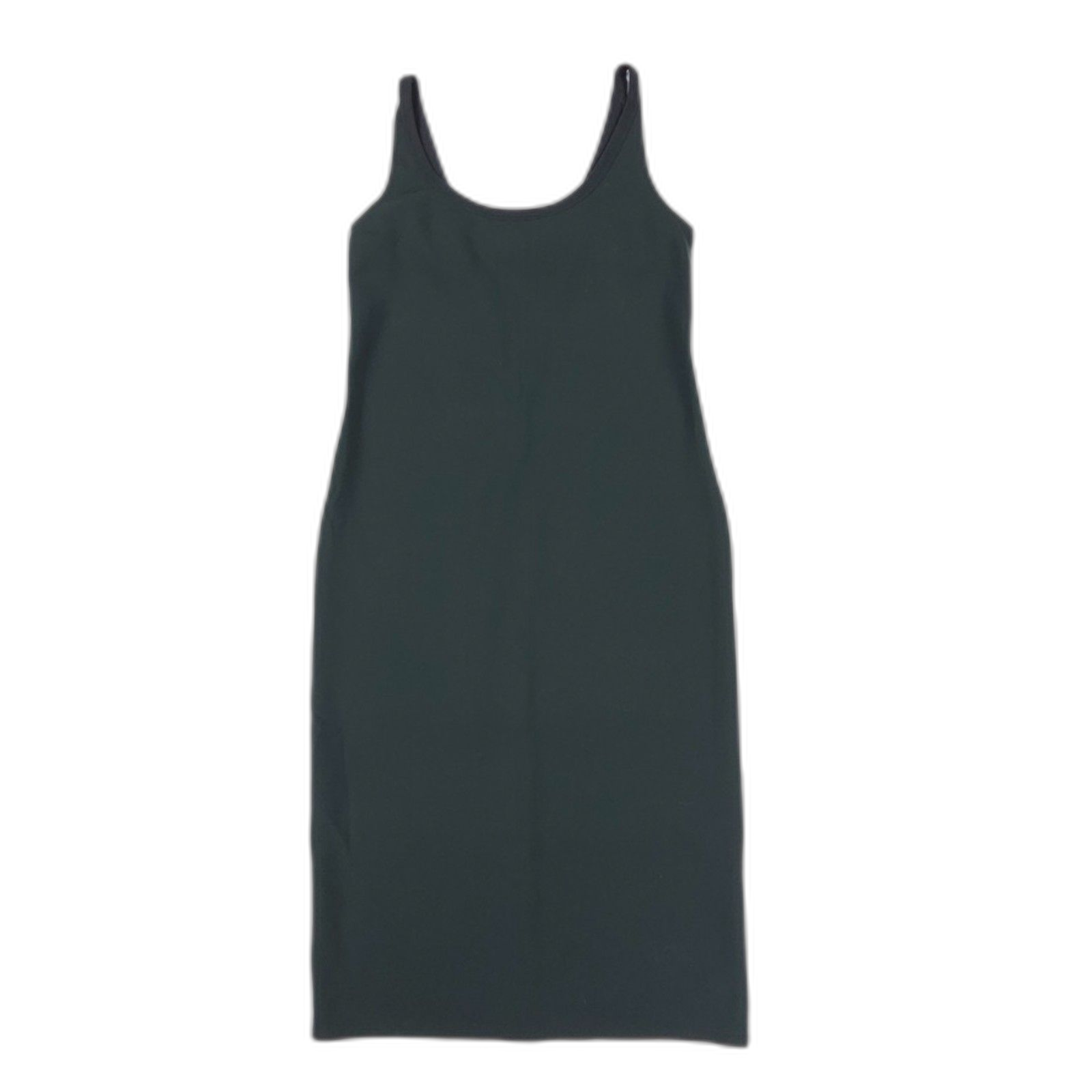 Mm Lafleur The Elsa Dress Light Scuba Midi Forest Green Minimal Quiet Luxury